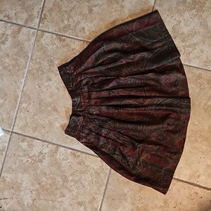 Ralph Lauren Silk Paisley Print Skirt
